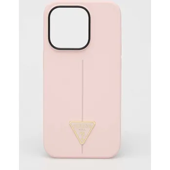 Pouzdro na mobilní telefon Obal na telefon Guess iPhone 14 Pro 6,1'' GUHCP14LSLTGP růžová 30X, vel. ONE SIZE