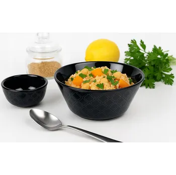 Lubiana Marrákešská Salátová Mísa černá 15 cm