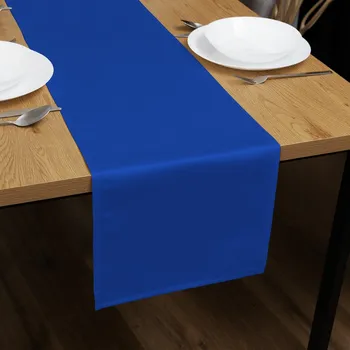 ubrus Saténový běhoun na stůl polyesterový Satén LUX-053 Královská modrá 20x120 cm
