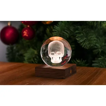 Stojací lampa Stolní lampička s 3D motivem, více variant - Gingko Motiv: lebka