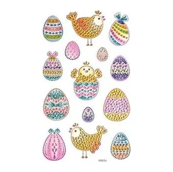 Set školních potřeb Naklejki z kryształkami Jajka i kurki 14szt