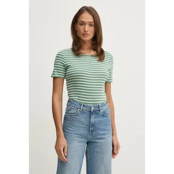 Pánské tričko Bavlněné tričko United Colors of Benetton zelená barva, 30YSE16A0 77A, vel. L