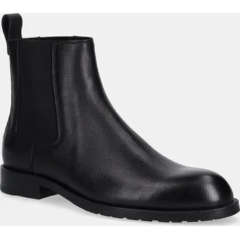 Pánská obuv Kožené kotníkové boty BOSS Tayil-L pánské, černá barva, 50552541 50552541.001 99X, EUR 44