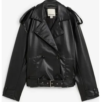 Dámský kabát Krátký trenčkot bonprix z imitace kůže – Různé velikosti.