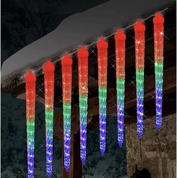 Vánoce Vánoční LED osvětlení kapající rampouchy (28 cm) Vánoční osvětlení: Barevná