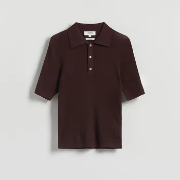 Dámský svetr Reserved - Svetr z vlny merino - tmavě fialová - 391GX-49X - 391GX-49X-XL