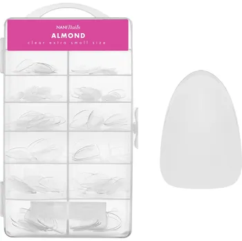 NANI gel tipy v boxu, 120 ks, 10 vel. - Mandle Clear, extra krátké