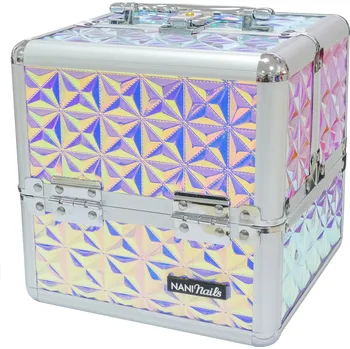 Kosmetická taška NANI kosmetický kufřík NN08 - Holo White