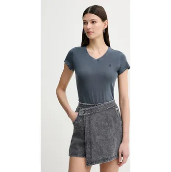 Pánské tričko Bavlněné tričko G-Star Overdyed eyben slim v t 2.0 D24533.B059 námořnická modř 59X, vel. M