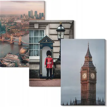 Obraz Sada obrazů na zeď Galerie Londýn most strážník Big Ben 3x 20x30 cm