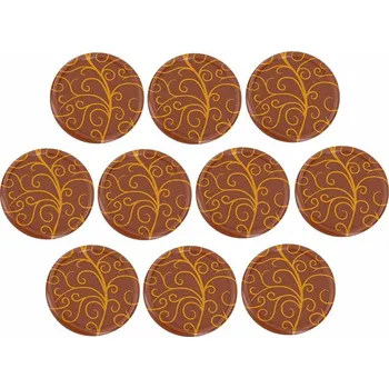 Čokoláda Cake Masters Kolečka z mléčné čokolády Ornamenty 10ks