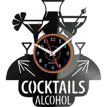 Hodiny Koktejly Nástěnné Hodiny Vinylová Deska Moderní Dekorativní Ur