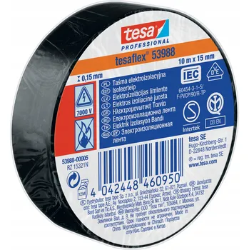 Izolační páska Izolační páska černá 15mm x 10m Tesa