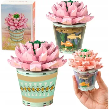 ostatní stavebnice STAVEBNÍ STAVEBNICE KVĚTINY ZAHRADA V RYBIČKY SADA RYBKY ROSTLINY HRAČKA