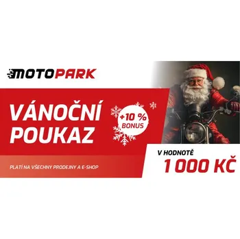 Dárková visačka Vánoční poukaz MOTOPARK v hodnotě 1000 Kč