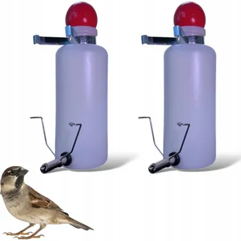 Krmítko pro ptáka 2x Poidło Automatyczne 500 ml pro ptáky, hlodavce, křečky, hygienické