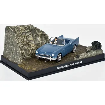 autíčko Edicola Sunbeam Alpine Spider James Bond 1:43 časopis s modelem Sunbeam Alpine Spider - kovový model auta