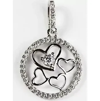 Přívěsek Merit Silver - stříbrný přívěsek se zirkony