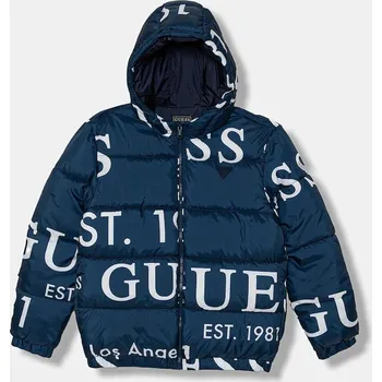 Chlapecká bunda Dětská bunda Guess tmavomodrá barva, H5BJ00 WCFM0 H5BJ00.WCFM0.9BYA 59X, vel. 158-166