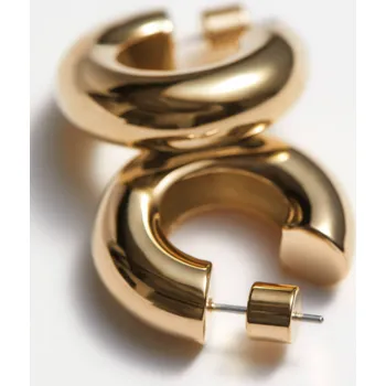 Šperk Elegantní kruhové náušnice zlatá