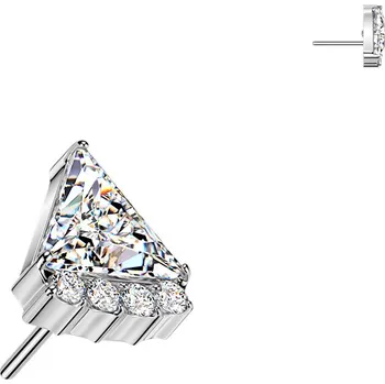 Piercing Atreya Titanová bezzávitová koncovka Orleno Barva: Stříbrná/Čirá