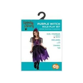 Karnevalový kostým Strój dla dzieci Fioletowa Czarownica rozm.130/140