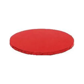 Kulatá podložka pod dort červená 35x1,2 cm - Decora