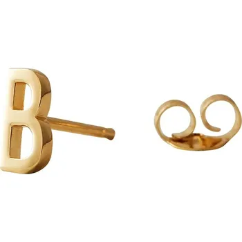 Náušnice Pozlacené stříbrné náušnice Design Letters 90401001B zlatá GLD, vel. ONE SIZE