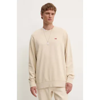 Pánská mikina Mikina Levi's pánská, béžová barva, hladká 35909 08X, vel. M