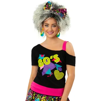 Karnevalový kostým Dámské retro tričko 80's Dámská velikost: XL (48-50)