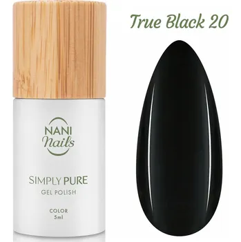 Lak na nehty NANI - Simply Pure - True Black - gel lak - 5 ml - černá