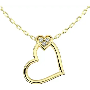 Přívěsek Bětka Gold - přívěsek ze žlutého zlata se zirkony