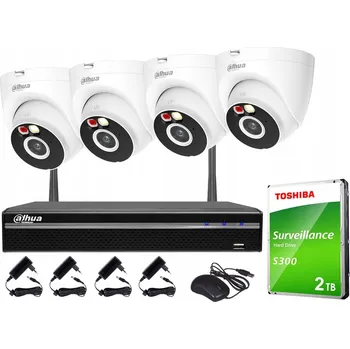 Bezpečnostní kamera WIFI monitorovací systém 4MPx DAHUA se 4 kamerami T4A-PV, venkovní, Dual Light, audio