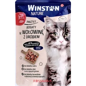 Krmivo pro kočku WINSTON NATURE Kompletní mokré Krmivo pro kočky s hovězím a drůbežím masem