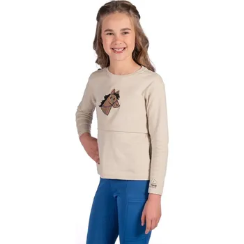 Dětské triko s dlouhým rukávem HKM -Mia- Béžová 158/164