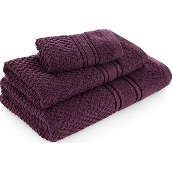 Ručník DAVOS (09) RUČNÍK MALÝ NA RUCE OBLIČEJ 30x50 cm 1 KS TMAVĚ FIALOVÝ