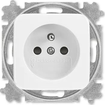 Elektrická zásuvka ABB REFLEX SI Zásuvka jednonásobná s ochr. kolíkem, s clonkami, bezšroub. svorky, alpská bílá