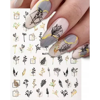 samolepka SAMOLEPKA SAMOLEPICÍ samolepky LISTY KVĚTINY 075