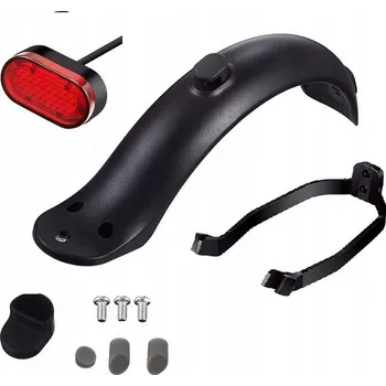 Příslušenství pro elektrokoloběžku Zadní blatník černý pro koloběžku Xiaomi M365/Pro s LED světlem