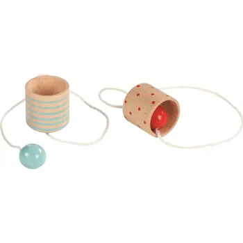 Dřevěná hračka Goki Motorická hra Chyť míček 1 ks