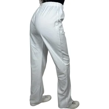 Agi Dámské NADMĚRNÉ bavlněné tepláky Bílá 2XL