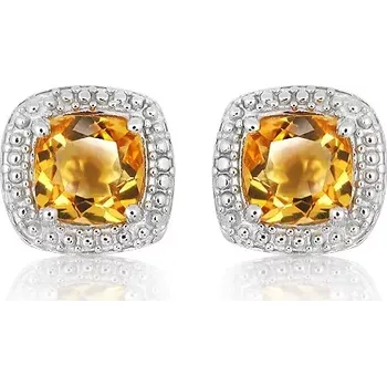 Náušnice Rafal S Golden Citrine - stříbrné náušnice s citrínem