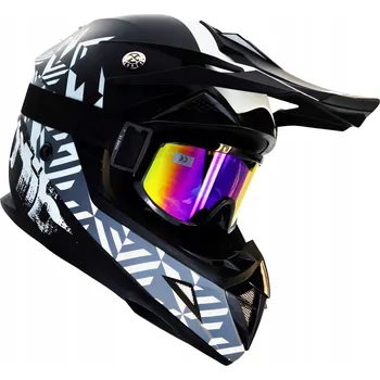 Helma na motorku Motocyklová přilba Horn Cross/Enduro XL ECE R22-06 s deflektorem nosu