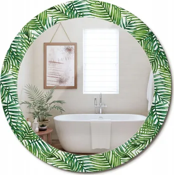 Zrcadlo Zrcadlo s potiskem do koupelny v předsíni Tropická palma 70 cm