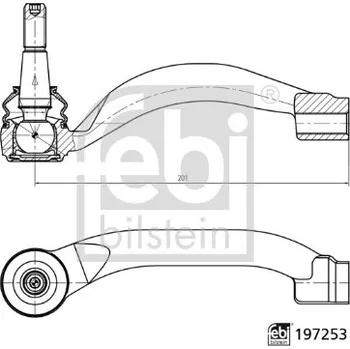 Čep řízení Hlava příčného táhla řízení - čep řízení FEBI BILSTEIN 197253