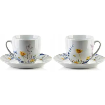 KOMPLET porcelánových ŠÁLKŮ 250 ml S PODŠÁLKEM 6 ks Joy Mondex