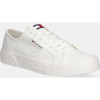 Pánské tenisky Tenisky Tommy Jeans LACE UP CANVAS COLOR bílá barva, EM0EM01543 00A, EUR 46