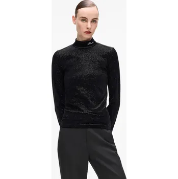 Pánská móda Tričko s dlouhým rukávem Karl Lagerfeld A4W17047 černá 99X, vel. S