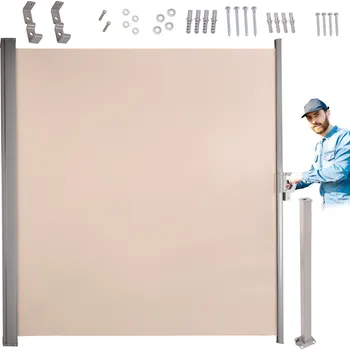 Stínicí technika KIK Markýza na boční terasu LUARO 180 x 400 cm béžová