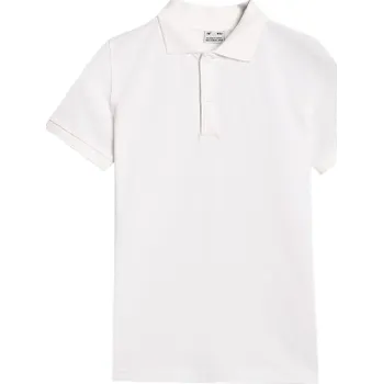Chlapecké oblečení Dětské triko 4F Polo Shirt M614 Dětská velikost: 134 / Barva: bílá